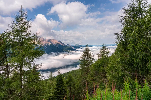 Dolomity Nad Mraky Sesto Jižní Tyrolsko — Stock fotografie
