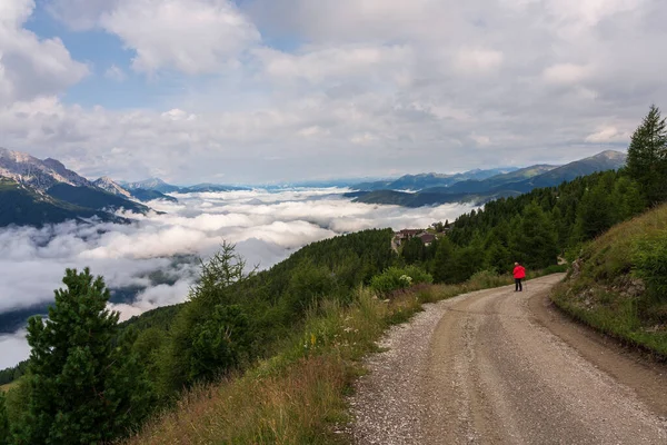 Dolomity Nad Mraky Sesto Jižní Tyrolsko — Stock fotografie