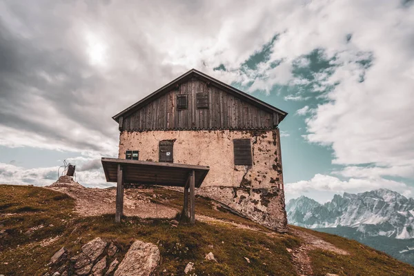 Antigo Refúgio Tirol Sul Helm Hut — Fotografia de Stock