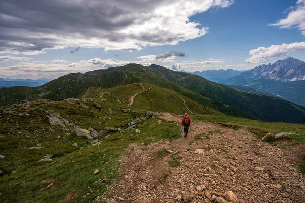 Panoramatický Výhled Dolomity Turistika Horách — Stock fotografie