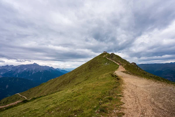 Panoramatický Pohled Dolomity Staré Útočiště Helma Chata — Stock fotografie