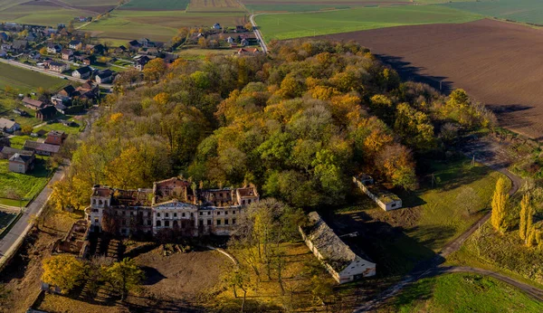 Castle Ruin Slawikau Poland Drone Photography — Stock Photo, Image