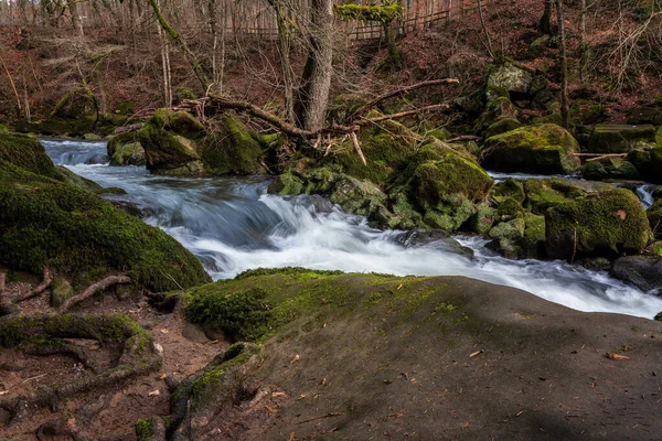 Naturparken Mellan Tyskland Och Luxemburg Vattenfallen Irrel Tyskland — Stockfoto
