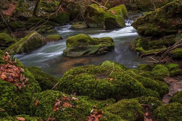 Vodopád Lese Podzim Irrel Vodopády — Stock fotografie