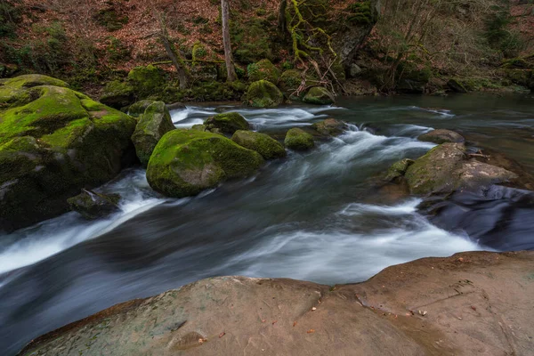 Long Exposure Rapids Prum Irrel Waterfalls — Stock Photo, Image