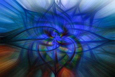 Renkli girdap ile soyut girdap