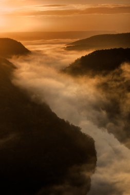 Cloef yakınlarındaki Saar döngüsünün panoramik görüntüsü