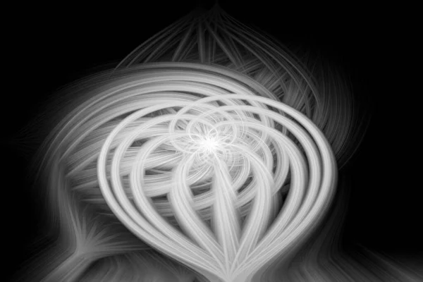 Black White Swirl Effect Digital Effect — Stock Photo, Image