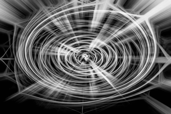 黒と白の抽象的な渦 — ストック写真