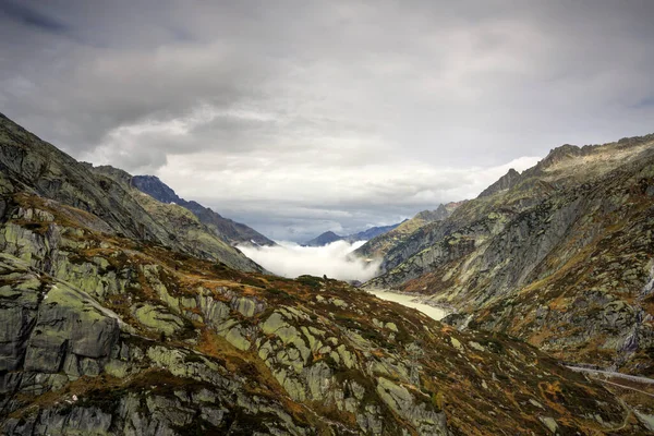 Vista Panorámica Del Lago Grimsel Suiza — Foto de Stock
