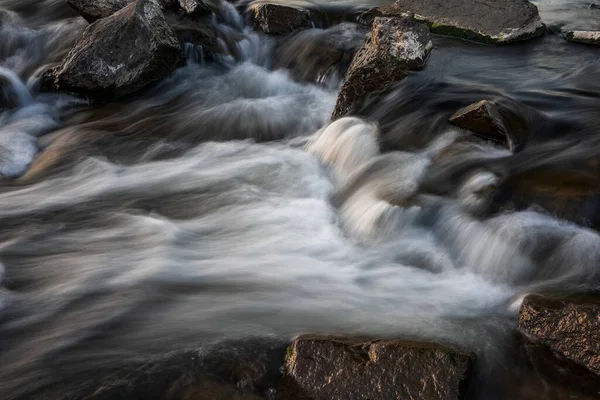 Lunga Esposizione Fiume Tramonto Germania — Foto Stock