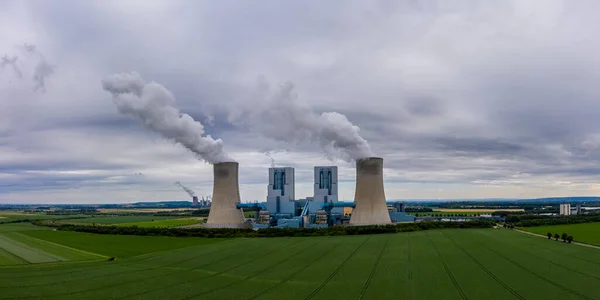 Vista Panorâmica Das Centrais Carvão Renânia Norte Vestefália Alemanha — Fotografia de Stock