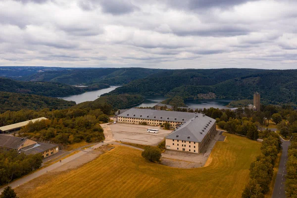 Veduta Aerea Ordensburg Vogelsang Germania Lago Rugiada Immagine Stock