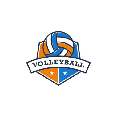 Volley Ball logo design vector templates isolated on white background