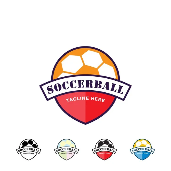 Soccer Ball Logo Vector Design Templates Isolated White Background — стоковый вектор