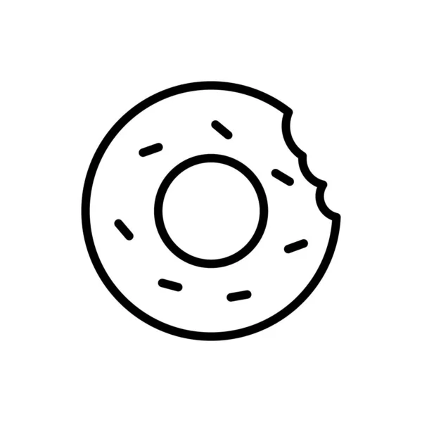 Donuts Ícone Modelos Design Vetorial Isolado Fundo Branco —  Vetores de Stock