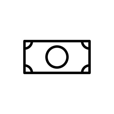 Para simgesi tasarım şablonları beyaz arkaplan üzerinde izole