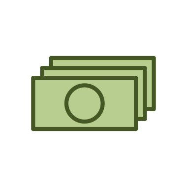 Para simgesi tasarım şablonları beyaz arkaplan üzerinde izole