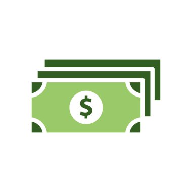 Para simgesi tasarım şablonları beyaz arkaplan üzerinde izole