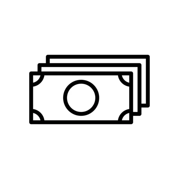 Geld Pictogram Vector Ontwerp Sjablonen Geïsoleerd Witte Achtergrond — Stockvector
