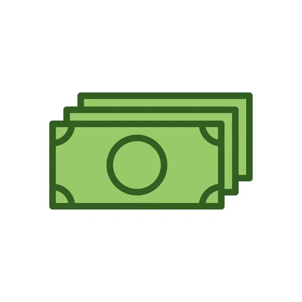 Geld Pictogram Vector Ontwerp Sjablonen Geïsoleerd Witte Achtergrond — Stockvector