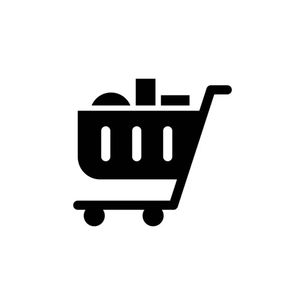 Icono Carrito Compras Plantillas Diseño Vectorial Aislado Sobre Fondo Blanco — Archivo Imágenes Vectoriales