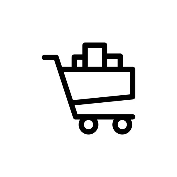 Icono Carrito Compras Plantillas Diseño Vectorial Aislado Sobre Fondo Blanco — Archivo Imágenes Vectoriales