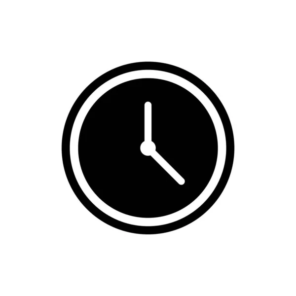 Beyaz Arkaplanda Izole Edilmiş Saat Simgesi Vektör Tasarım Şablonları — Stok Vektör