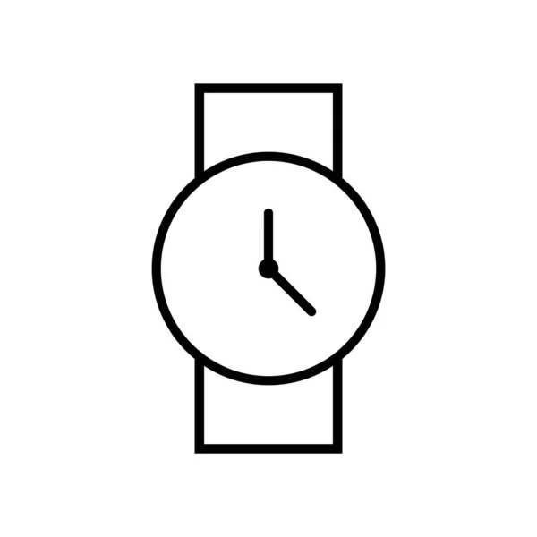 Modelos Design Vetor Ícone Relógio Pulso Isolados Fundo Branco — Vetor de Stock