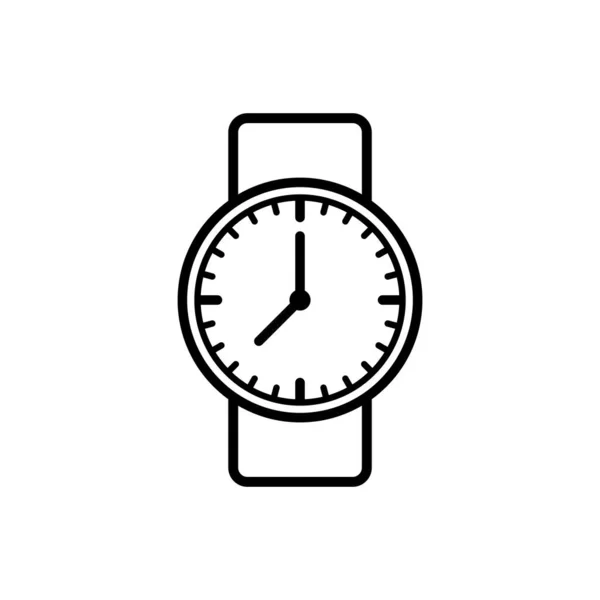 Πρότυπα Σχεδίασης Διανυσματικού Διανύσματος Εικονιδίου Wristwatch Που Απομονώνονται Λευκό Φόντο — Διανυσματικό Αρχείο