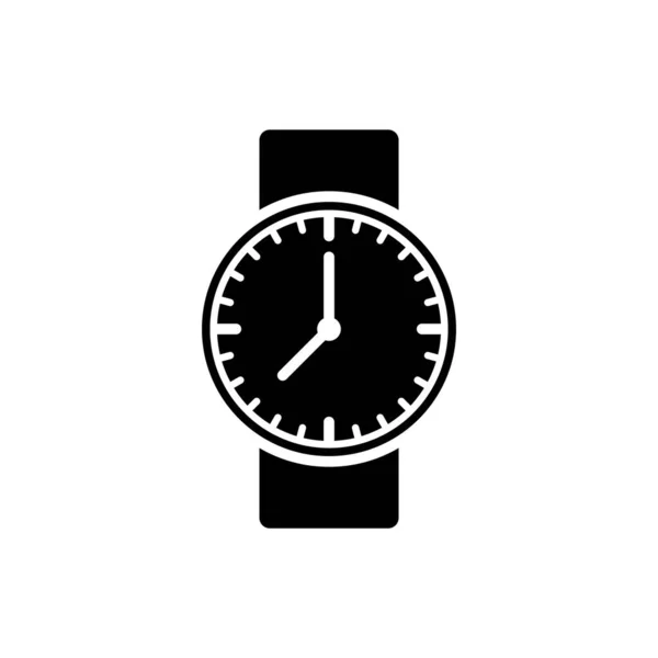 Armbandsklocka Ikon Vektor Design Mallar Isolerade Vit Bakgrund — Stock vektor