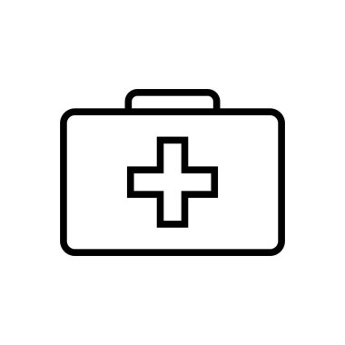 Tıbbi kit simge vektör tasarım şablonları beyaz arkaplanda