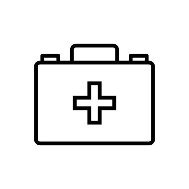 Tıbbi kit simge vektör tasarım şablonları beyaz arkaplanda