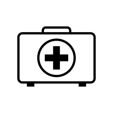 Tıbbi kit simge vektör tasarım şablonları beyaz arkaplanda