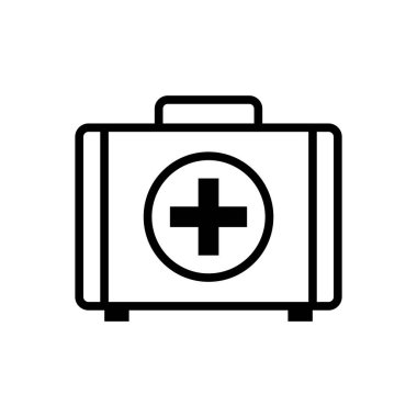 Tıbbi kit simge vektör tasarım şablonları beyaz arkaplanda