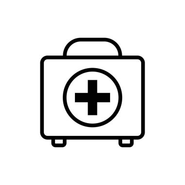 Tıbbi kit simge vektör tasarım şablonları beyaz arkaplanda