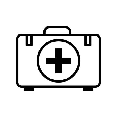 Tıbbi kit simge vektör tasarım şablonları beyaz arkaplanda