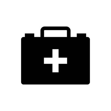 Tıbbi kit simge vektör tasarım şablonları beyaz arkaplanda