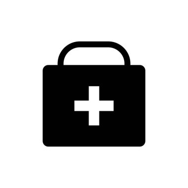 Tıbbi kit simge vektör tasarım şablonları beyaz arkaplanda