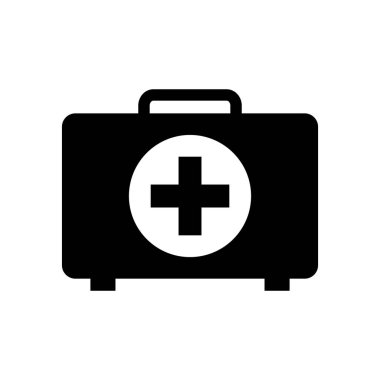 Tıbbi kit simge vektör tasarım şablonları beyaz arkaplanda