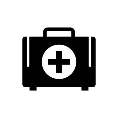 Tıbbi kit simge vektör tasarım şablonları beyaz arkaplanda