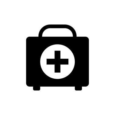 Tıbbi kit simge vektör tasarım şablonları beyaz arkaplanda