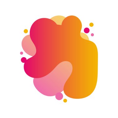 Sıvı soyut element grafiksel düz stil tasarım sıvı vektörü beyaz arkaplan üzerinde renklidir