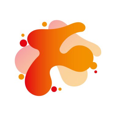 Sıvı soyut element grafiksel düz stil tasarım sıvı vektörü beyaz arkaplan üzerinde renklidir