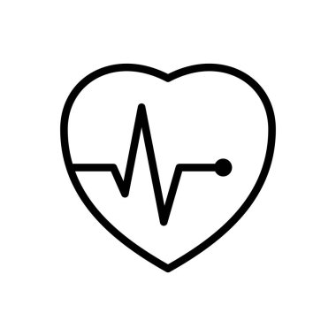 Beyaz arkaplanda kalp atışı simgesi tasarım şablonları