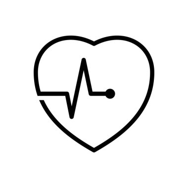 Beyaz arkaplanda kalp atışı simgesi tasarım şablonları
