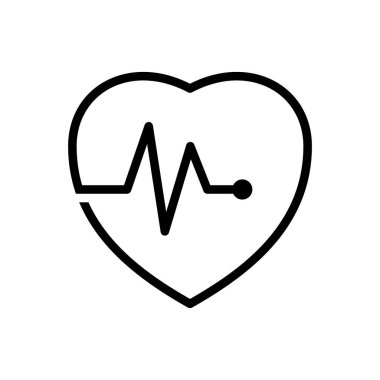 Beyaz arkaplanda kalp atışı simgesi tasarım şablonları