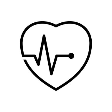 Beyaz arkaplanda kalp atışı simgesi tasarım şablonları