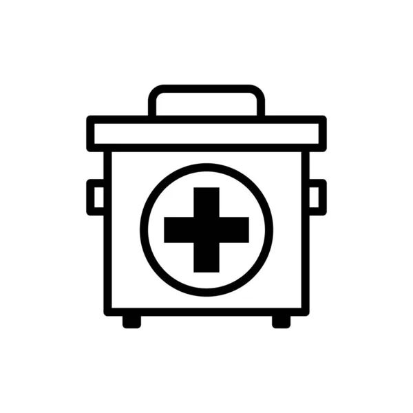 Plantillas Diseño Vectores Icono Kit Médico Sobre Fondo Blanco — Archivo Imágenes Vectoriales