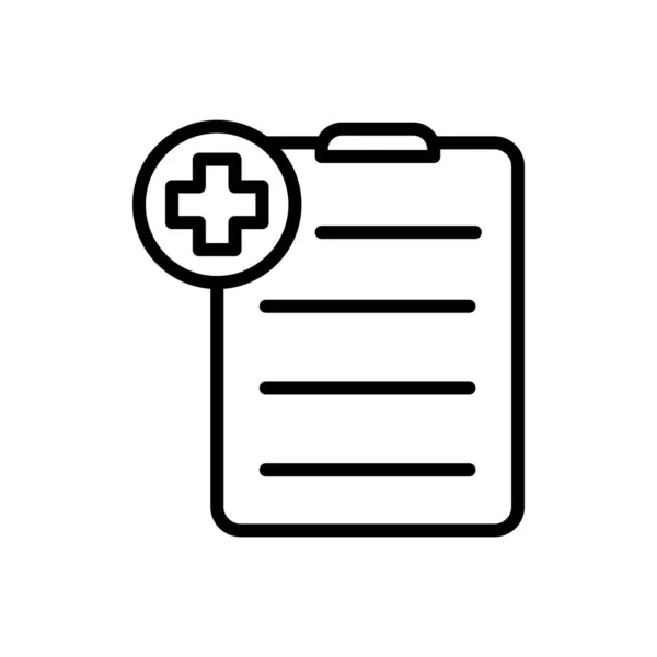 Medical Sheet Icon Vector Design Template White Background — Stock Vector